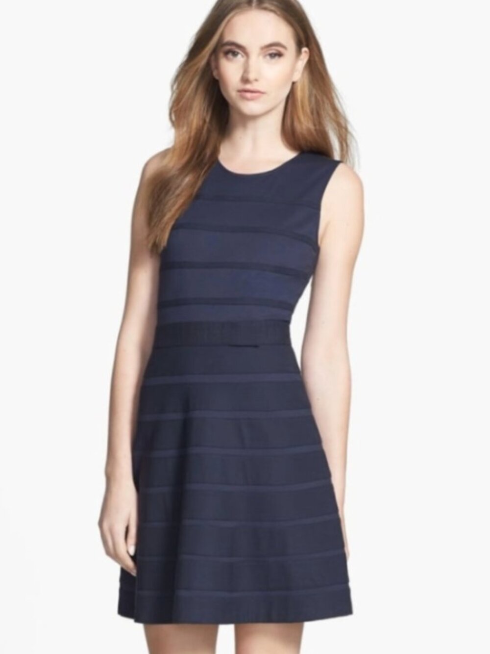 THEORY 'Alaqua B.' Ponte A-Line Dress in Navy Size 2